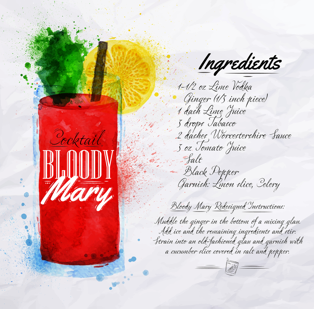 Bloody Mary recipe illustration by  anna42f  