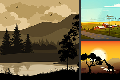 landscapes illustration